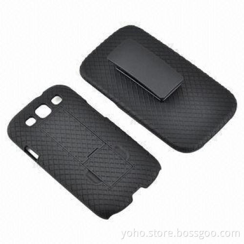 Hard Stand Cases for Samsung Galaxy SIII/9300, Microfiber for ABS Material